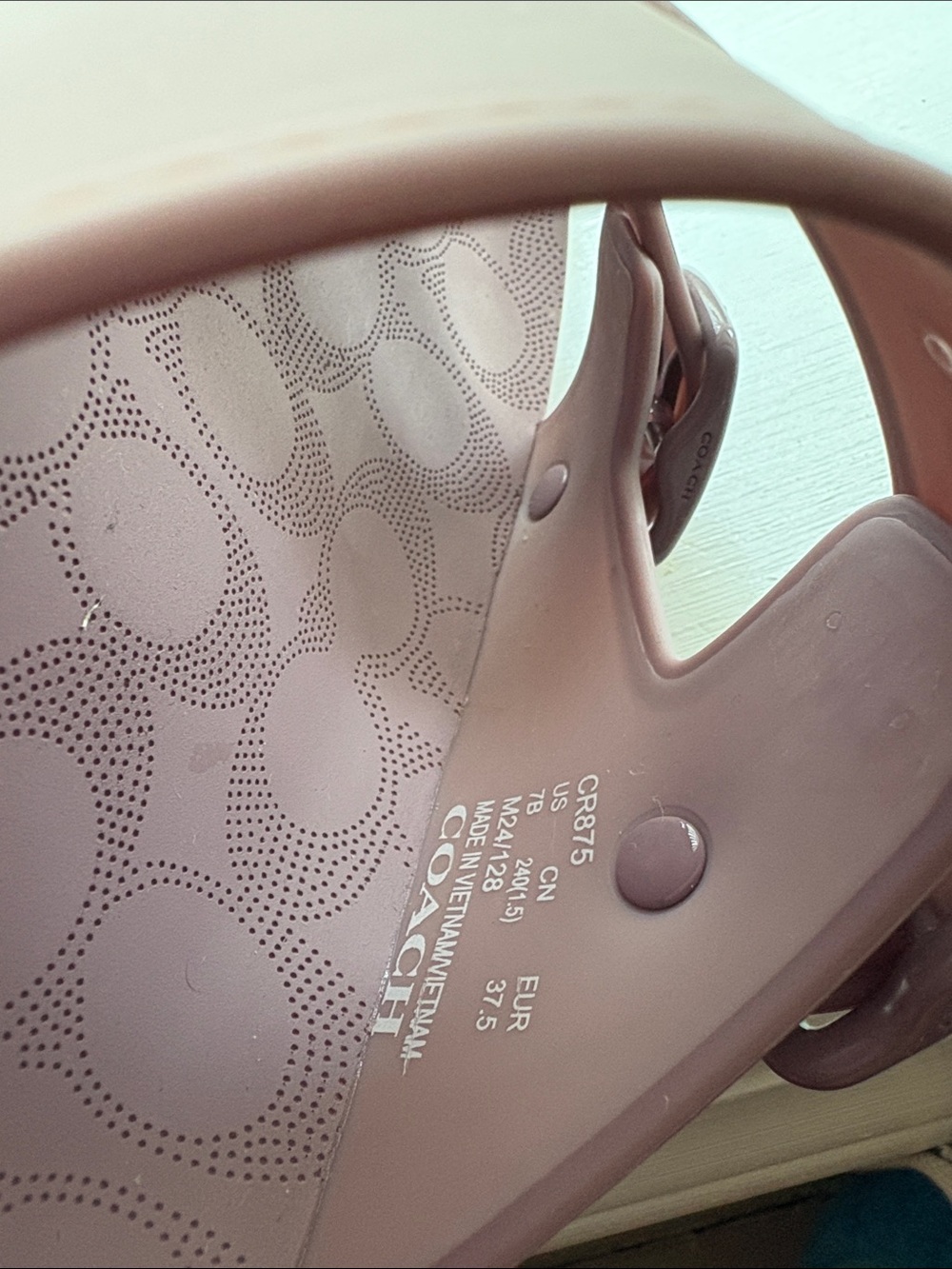 Coach Pink Double-Buckle Platform Slide Sandals - Picture 2 of 5
